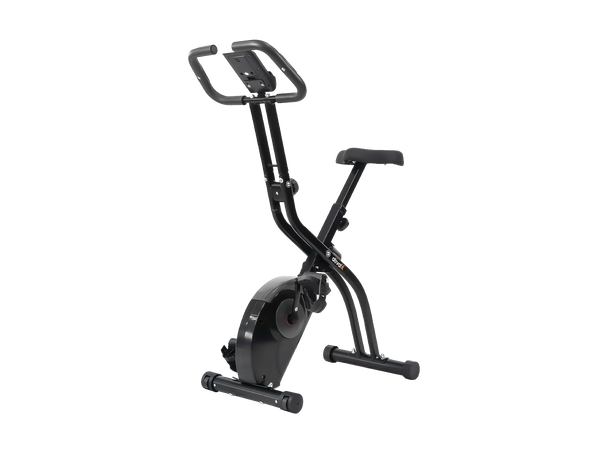 Ativafit Foldable exercise bike with digital monitor and adjustable seat for home cardio workouts