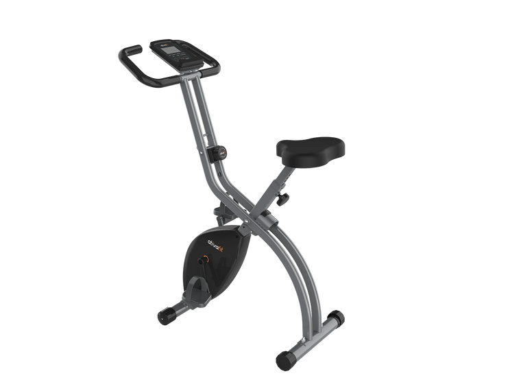 Exercise bike on a white background