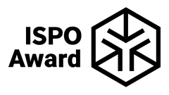 ISPO Award logo with text and geometric design on a white background