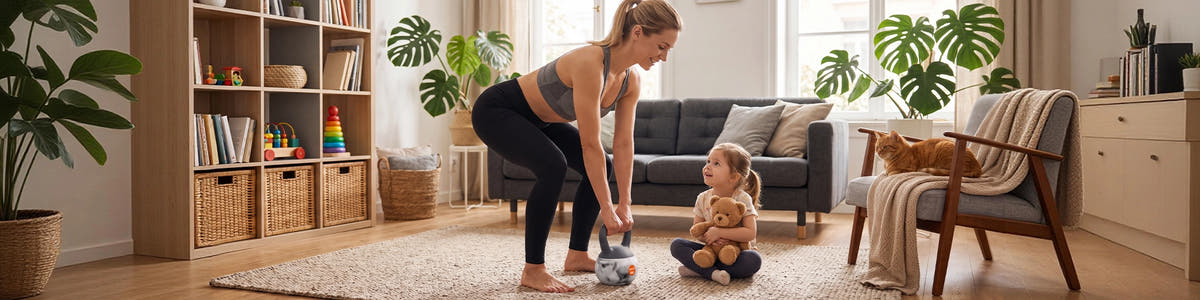 Ativafit Mist soft kettlebells for quiet home strength training
