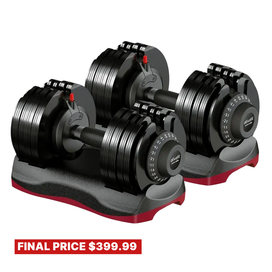 Ativafit Lava 66 Lb Adjustable Dumbbell Set