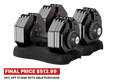 Ativafit Flare 88 Lb Adjustable Dumbbell Set