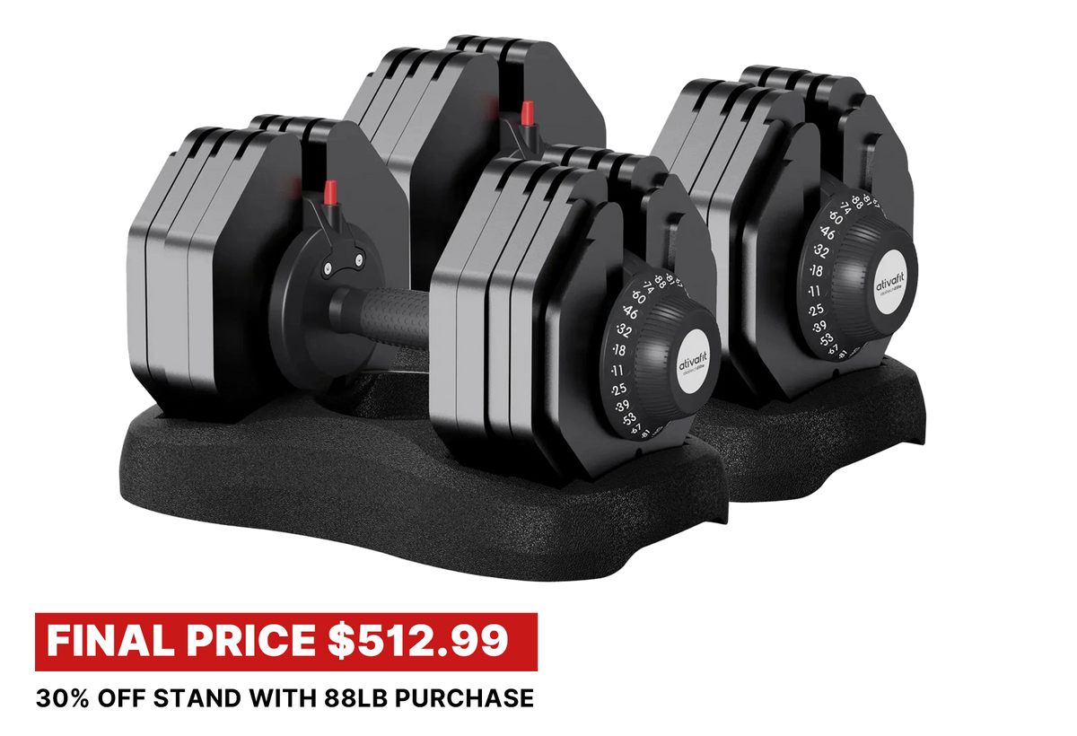 Ativafit Flare 88 Lb Adjustable Dumbbell Set