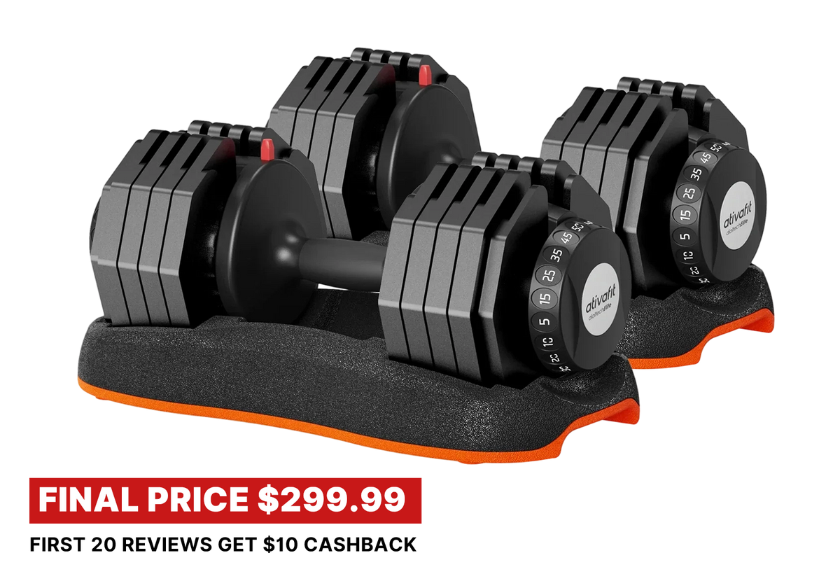 Ativafit Martian 50 Lb Adjustable Dumbbell Set